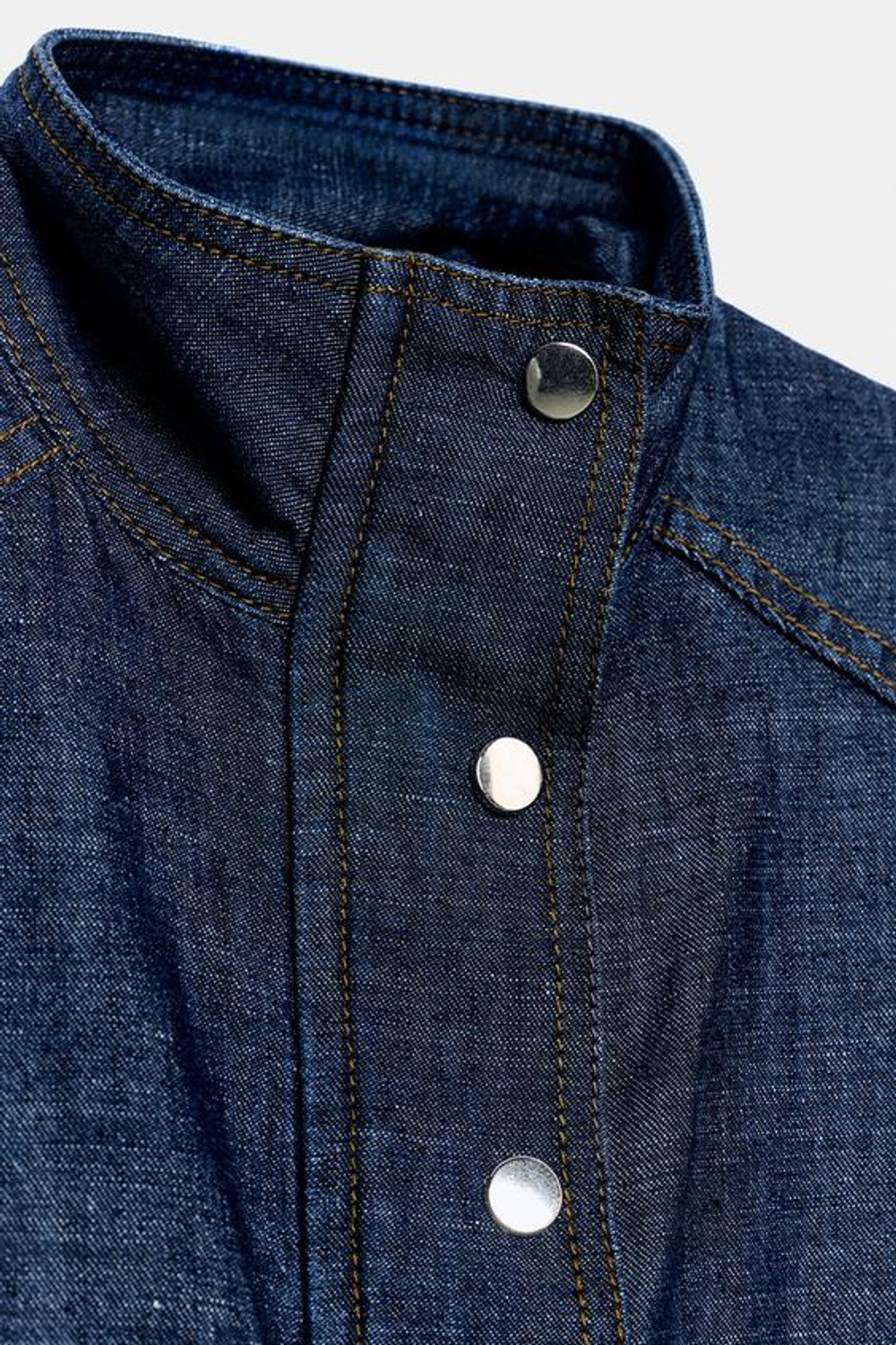 ZARA ЖИЛЕТ ИЗО ЛЬНА С ЭЛАСТИЧНОЙ ТАЛИЕЙ, ИНДИГО
