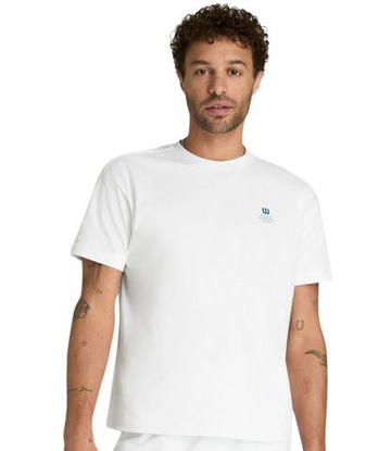 Мужская теннисная футболка Wilson Classic Graphic - bright white