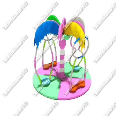 Электрическая карусель детская 4KIDS  "Кокосовая пальма 2"