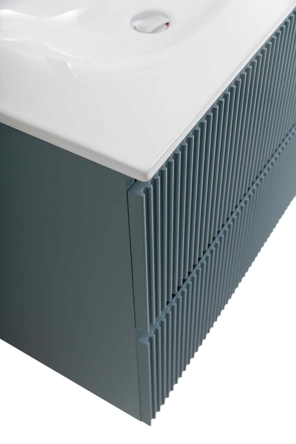 Тумба с раковиной подвесная BelBagno UNO-800-2C-SO-AO Голубой матовый, раковина белая BB-8099-80