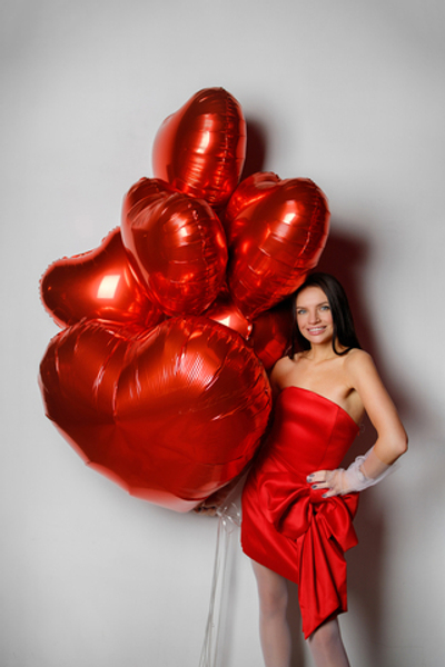 Фонтан из Фольгированных шаров (6 шт) " Дела сердечные"