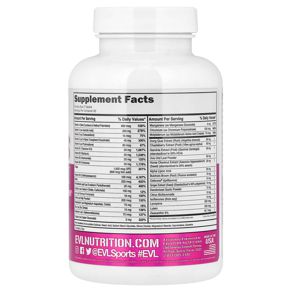 EVLution Nutrition, Женский мультивитамин, 120 таблеток