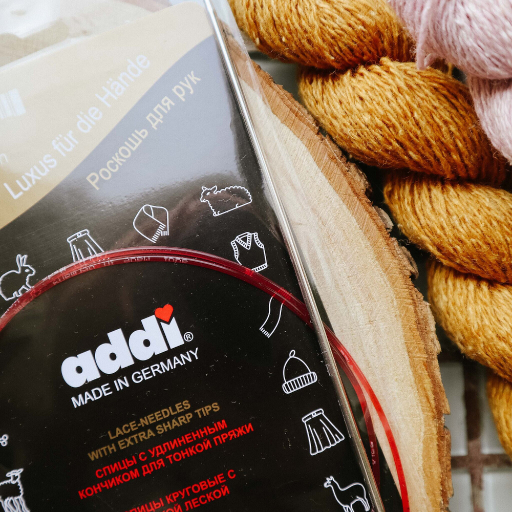 Спицы круговые с удлиненным кончиком, addiClassic Lace 40 см