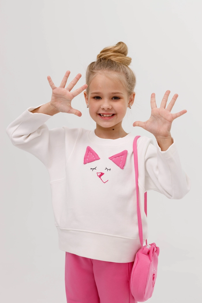 СВИТШОТ ДЕТСКИЙ САЙЛИ МОЛОЧНЫЙ