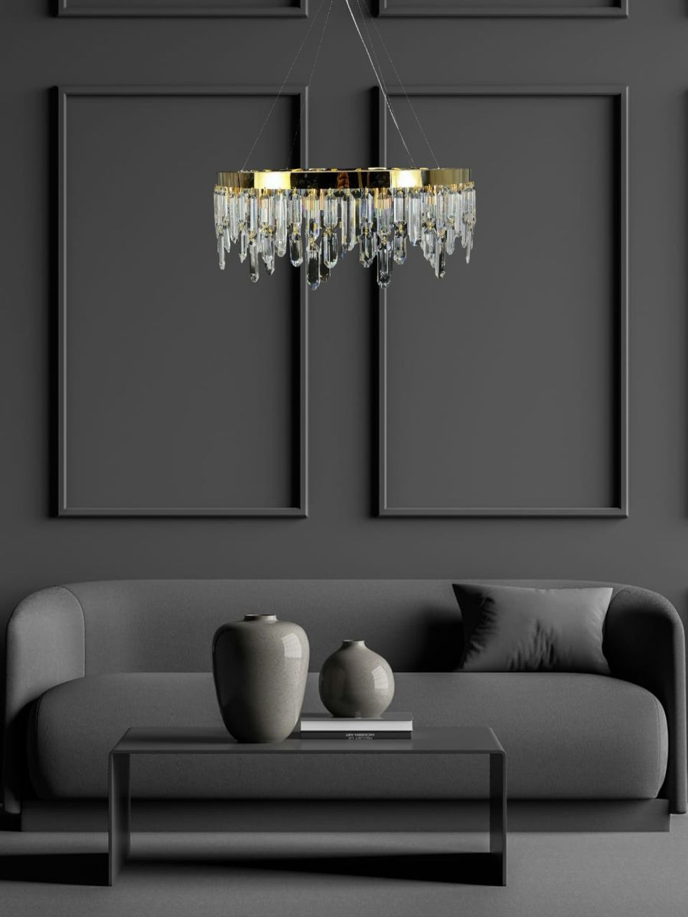 Люстра подвесная Lanbos, 16 ламп Е14, 640 Вт, до 35 кв м, латунь