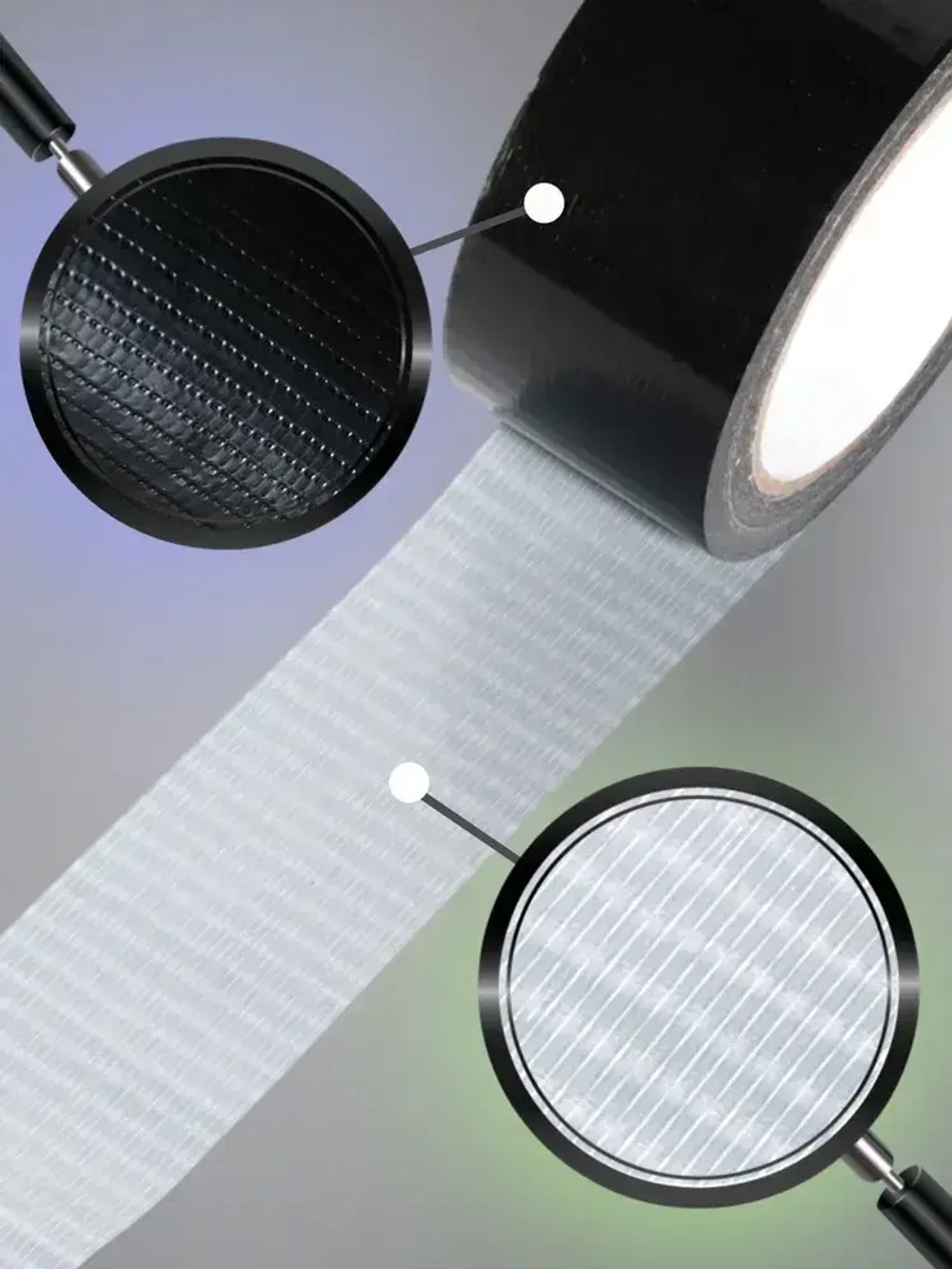 Армированный скотч Waldex Клейкая лента, 48мм*10м, черный, 1 шт.