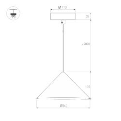 Светильник SP-MAKOTO-R240-10W Warm2700 (BK, 36 deg, 230V, TRIAC) (Arlight, IP20 Металл, 3 года) 057209