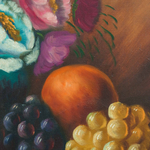 Натюрморт с цветами и фруктами