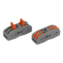 Клемма ЭРА NO-225-449 проходная 222-2412 с рычагами 2 полюса 0.08-2.5/4 мм2 (упаковка 2 шт.)