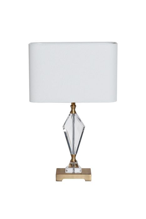 Лампа настольная стеклянная (белый абажур) Garda Decor 22-88232