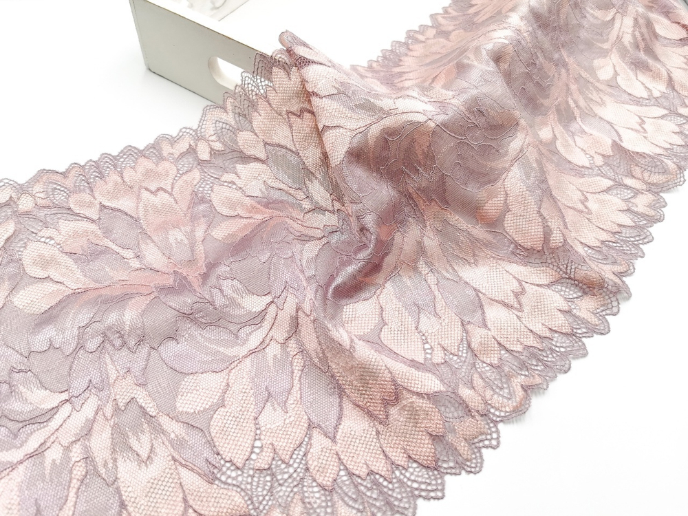 Набор 2А. Бюстгальтер на косточках с мягкими чашками и трусики (кружевной), лиловый и пыльно-розовый