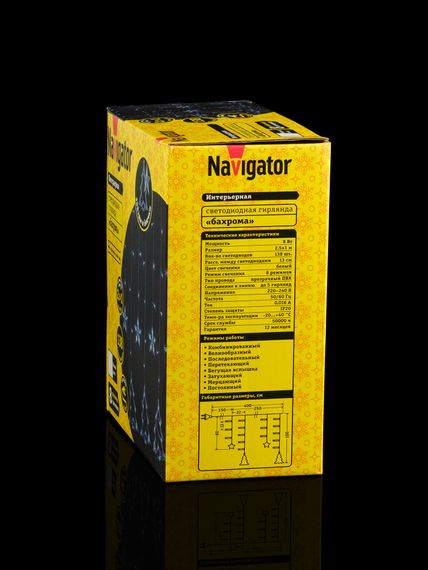 Гирлянда Бахрома &quot;Звезды и Елочки&quot; 2,5*1м 38257