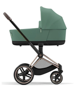 Коляска 3 в 1 Cybex Priam IV Rosegold complete и автокресло Aton S2 i-Size Hibiscus Red Leaf Green