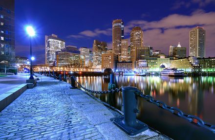 Фотообои Ночная набережная (Ширина 4,15 м)