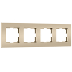 W0042911/ Рамка на 4 поста Slab (шампань софт) W0042911