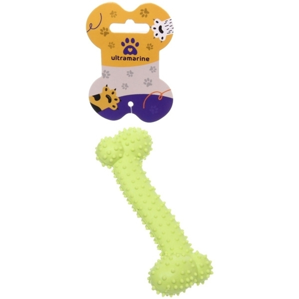 Игрушка для собаки «Bubble gum-Кость» 11*4см цвет зеленый Ultramarine