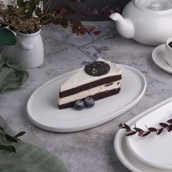 Блюдо овальное 24,4*14,5 см h1,7 см для подачи белое фарфор NEW P.L. Proff Cuisine [5]