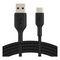 Кабель Belkin BoostCharge Braided USB-A - USB Type-C 2м (CAB002bt2MBK) Black