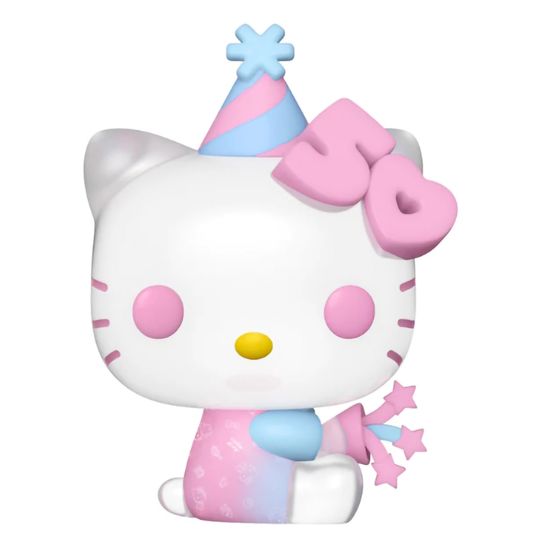 Фигурка Funko POP! Hello Kitty 50th Hello Kitty with Party Hat (APAC) (Exc) (78) 76092 / Фигурка Фанко ПОП! по мотивам франшизы "Hello Kitty", Hello Kitty
