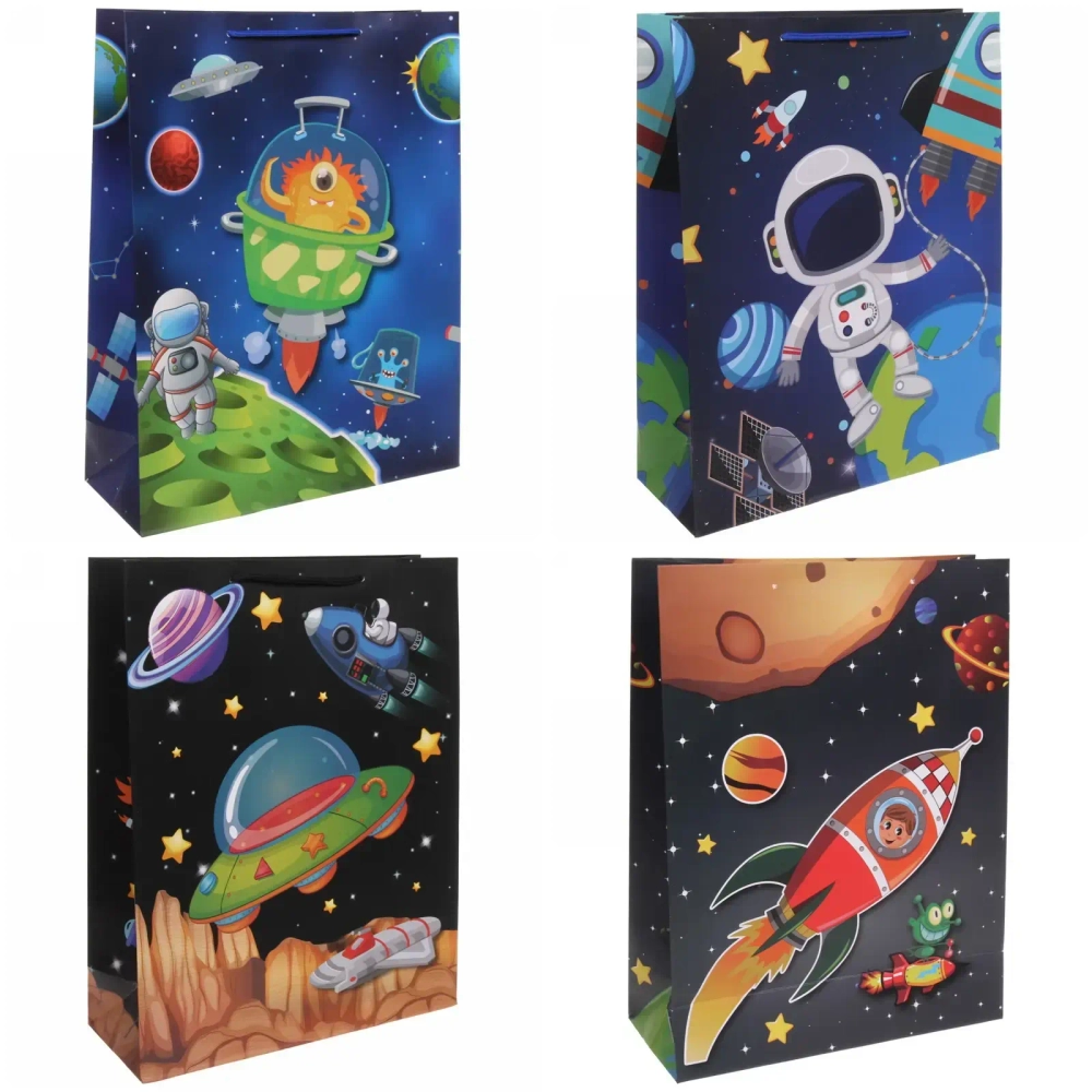 Пакет подарочный «Космос» 31*40*12 см