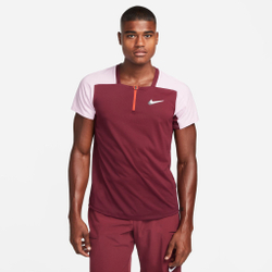 Мужское теннисное поло Nike Dri-Fit Advantage Slam Ultimate Polo Men - Dark Red, Lilac