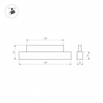 Магнитный трековый светильник 12W 3000K 049589 белый MAG-ORIENT-FLAT-L350-12W Warm3000 (WH, 80 deg, 48V) Arlight