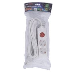 S-GCU2-5B WHITE Удлинитель серии Ultra. шнур 5м.. 2 гнезда. 16A. с-з. Белый. TM Uniel