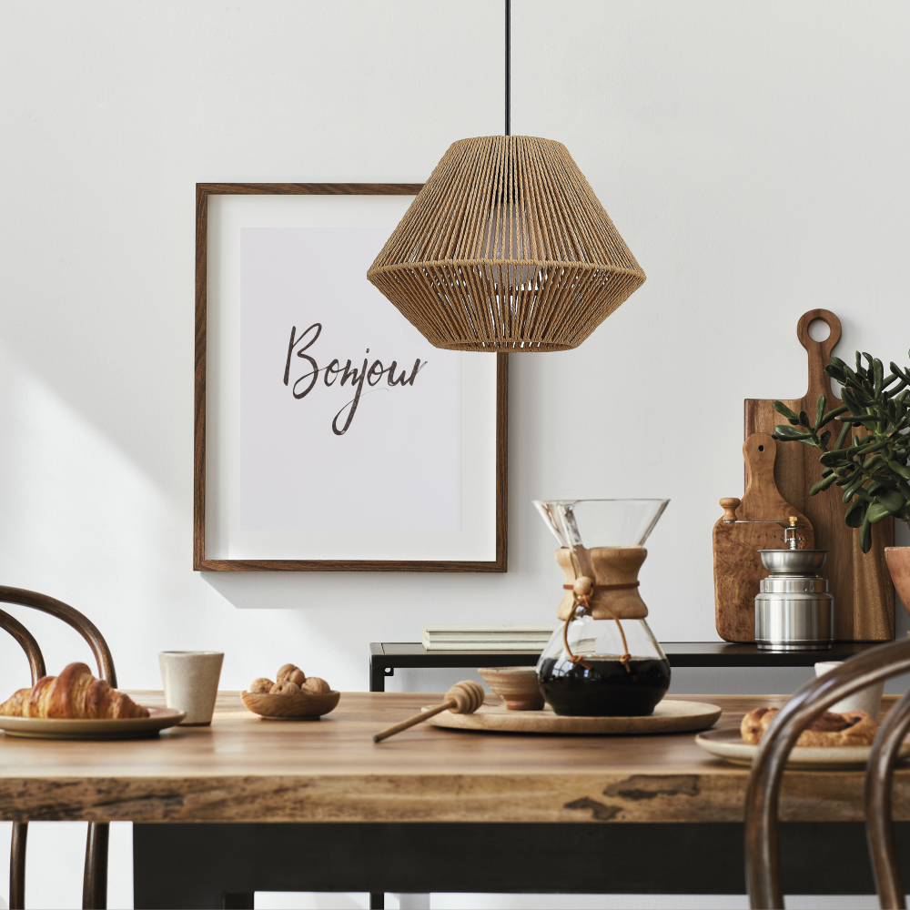 SLE6025-603-01 Светильник подвесной бежевый/черный E27 1*40W ETTAN