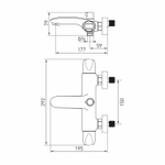 Смеситель для ванны 1/2 кер. MIXLINE ML39-01 "Organic"