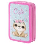 Пенал ЮНЛАНДИЯ, 2 отделения, ткань, люрекс, Sloth, 270365
