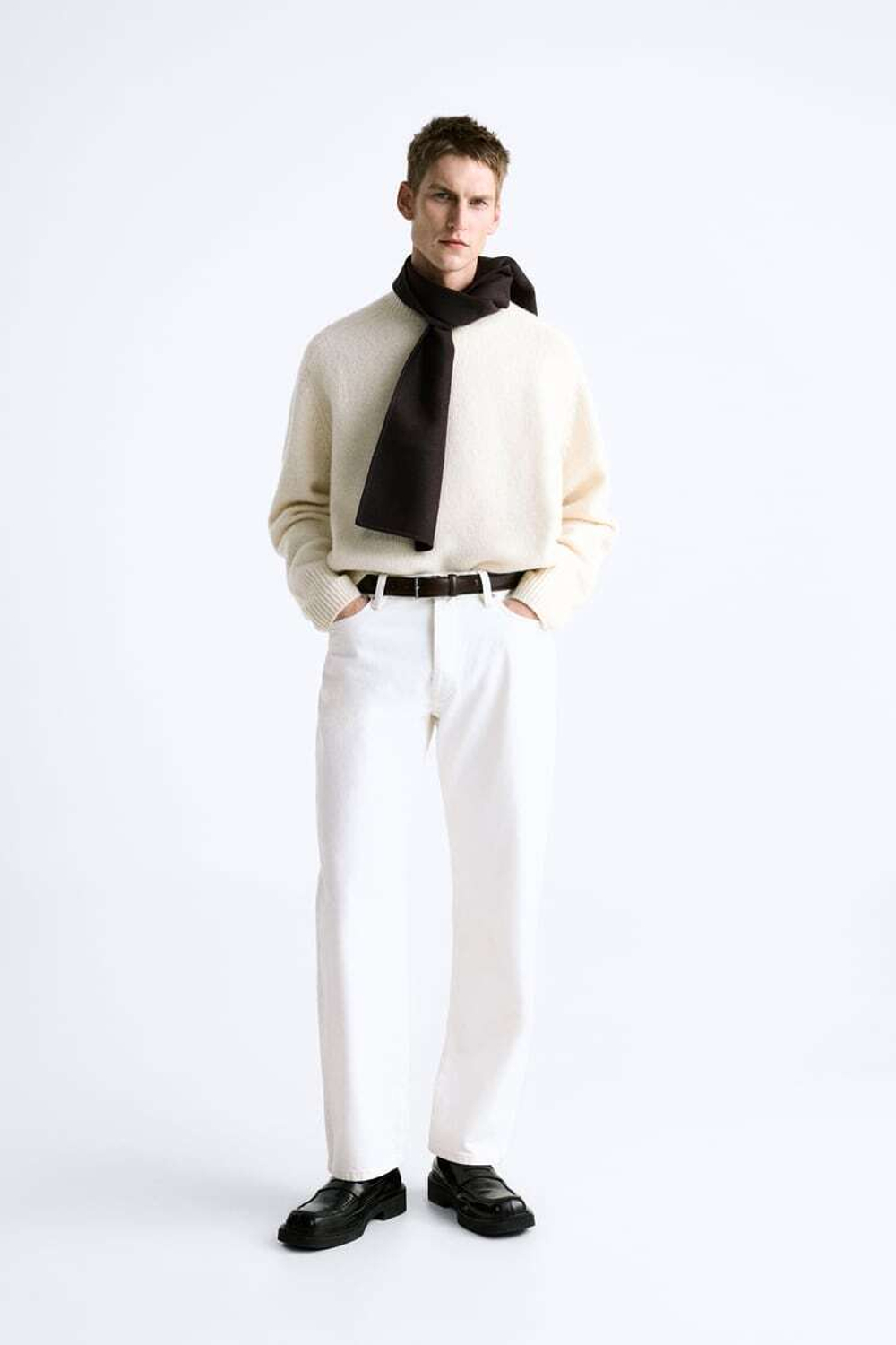 ZARA ЭЛЕГАНТНЫЙ КОЖАНЫЙ РЕМЕНЬ, КОРИЧНЕВЫЙ