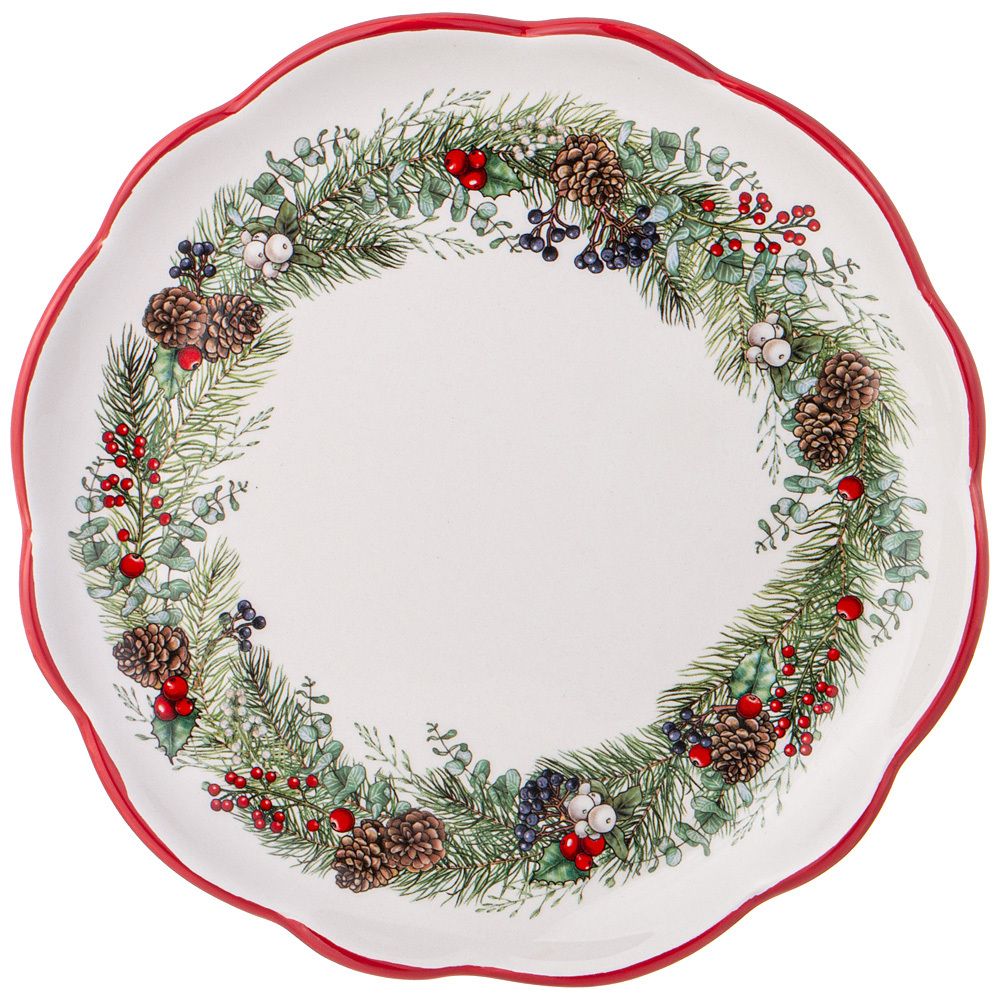 ТАРЕЛКА ЗАКУСОЧНАЯ AGNESS "CELEBRATION" 20,3*2 СМ (КОР=24ШТ.)