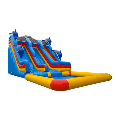 Водная горка «Дельфины» с бассейном 15*7*8 м