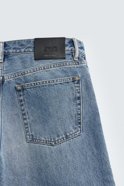 ZARA ДЖИНСЫ RELAXED STRAIGHT FIT - LIMITED EDITION, СИНИЙ