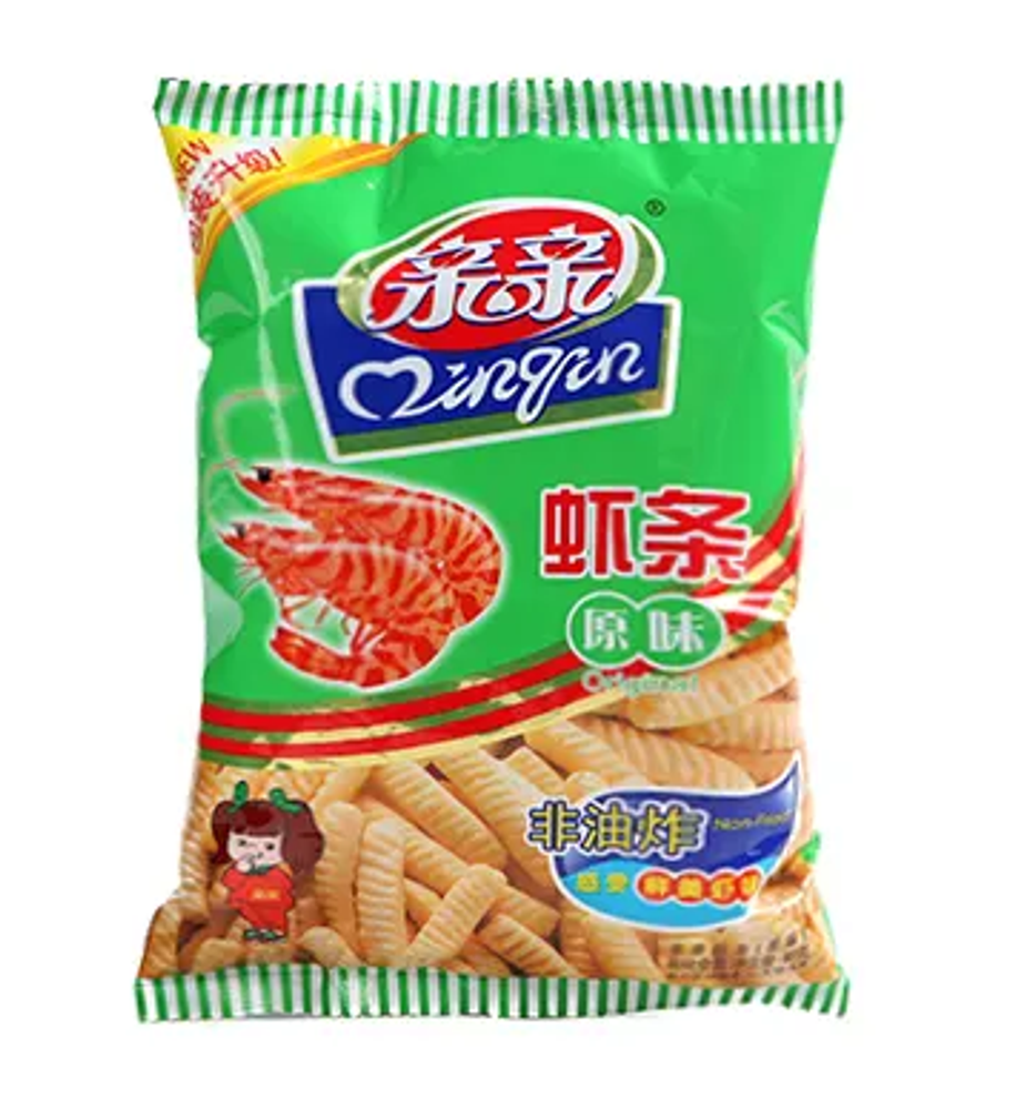 Крекеры со вкусом креветок оригинальные Qinqin 80г
