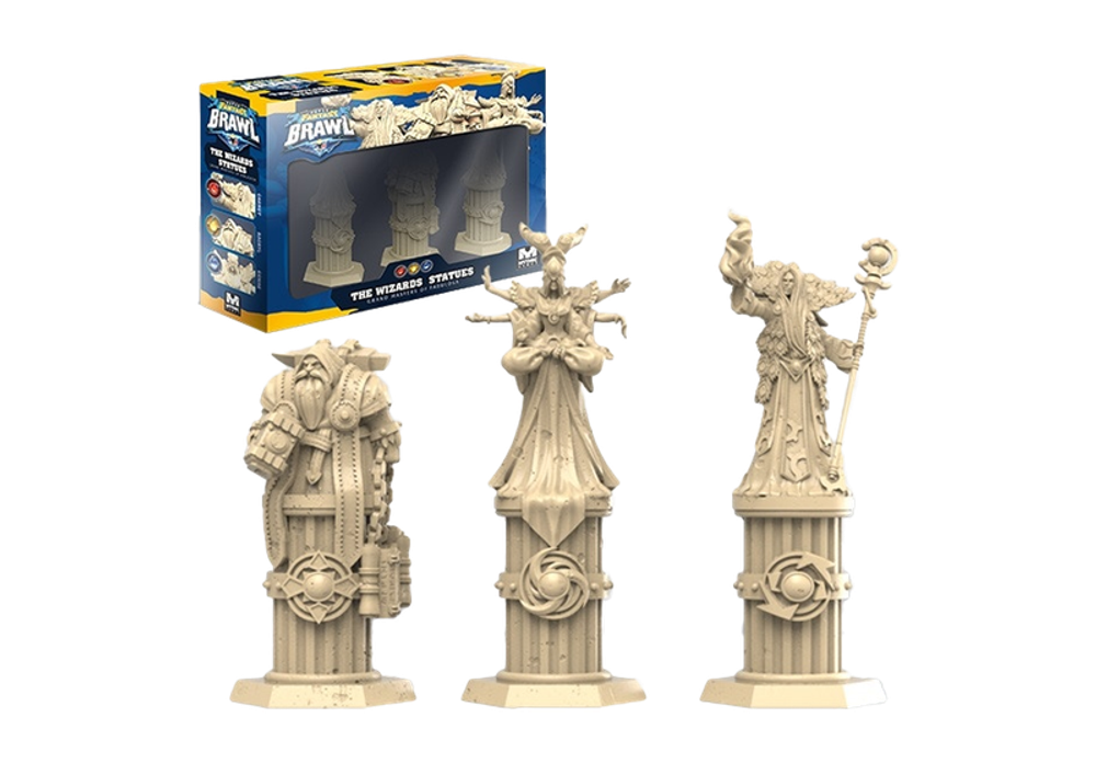 Схватка в стиле фэнтези. Пластиковые статуи волшебников