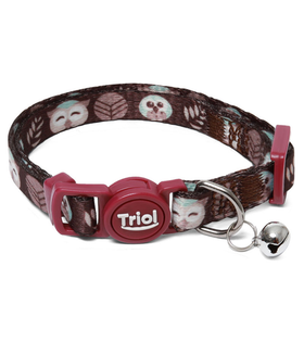 Ошейник для кошек нейлоновый "Сова" XS, 10*210-330мм.