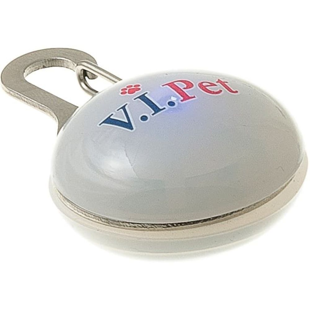 Маячок (V.I.Pet) 01004 на ошейник круглый большой, 7 цветов