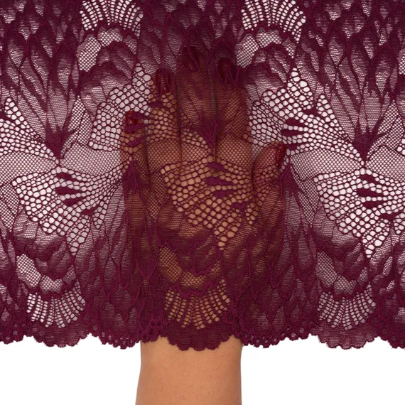 Кружево эластичное слива светлая 22 см