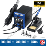 ЗУБР ПСР-650, 100-500°С, 650 Вт, 2-в-1 ремонтная паяльная станция (55427)