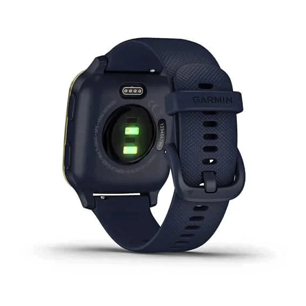 Смарт-часы Garmin Venu Sq Music Edition темно-синий с золотистым алюминиевым безелем 010-02426-12