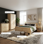 Шкаф 2 двери с ящиками деревянный Фалко