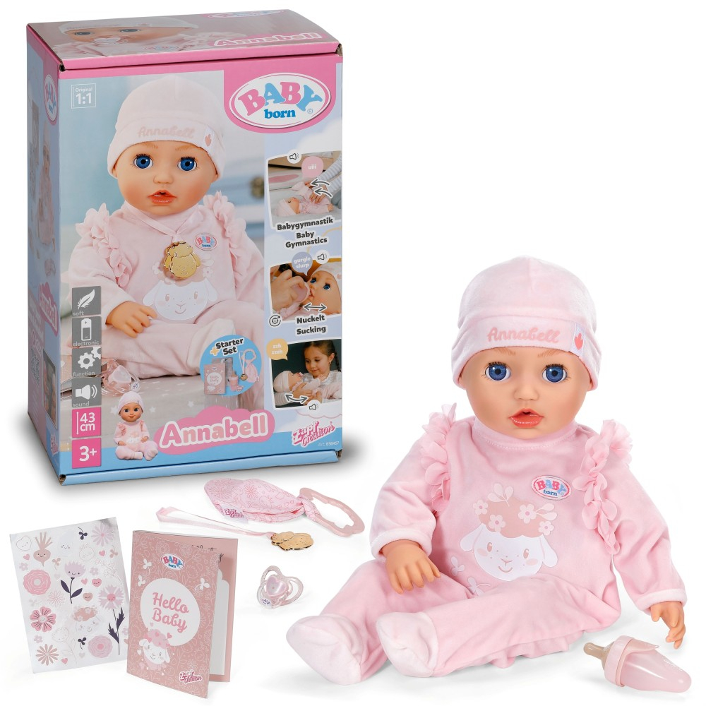 BABY born - Интерактивная кукла ANNABELL 43 см + аксессуары 838457