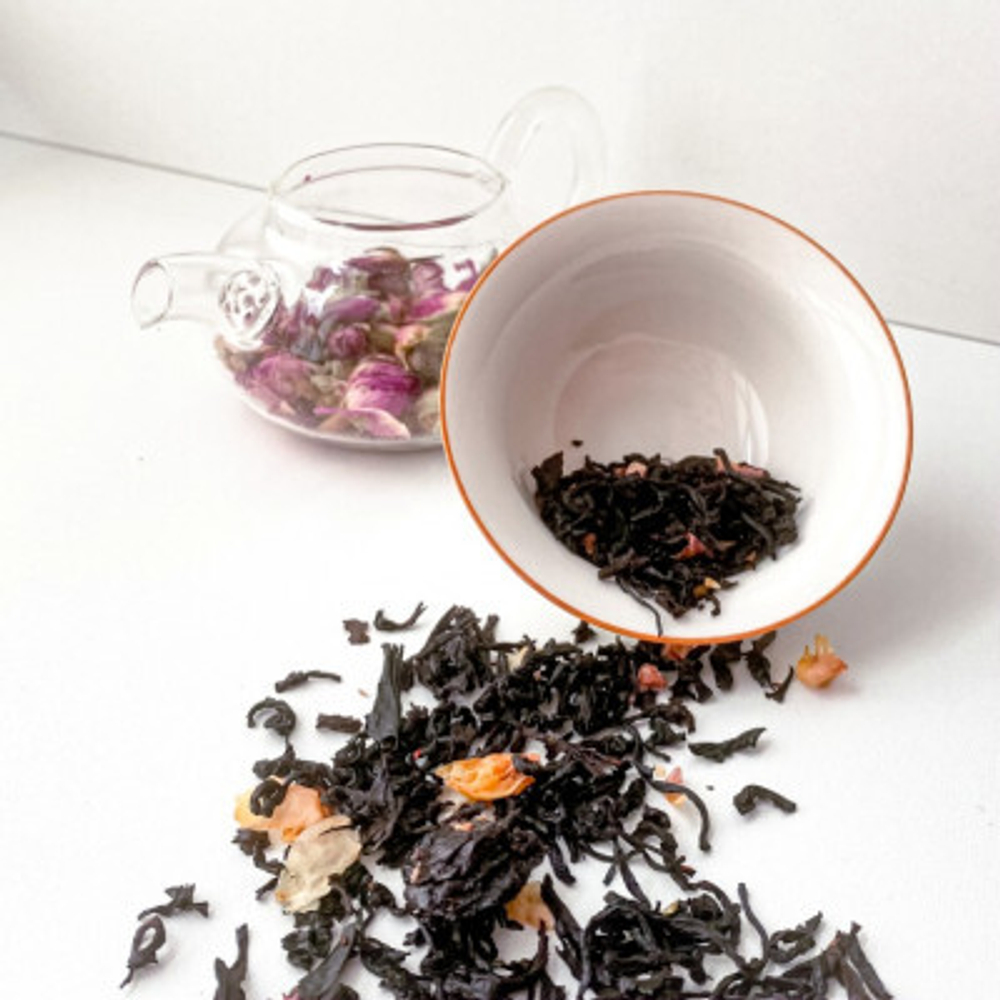 Черный чай BERRY-TEA  "С розой" | 18гр под стакан