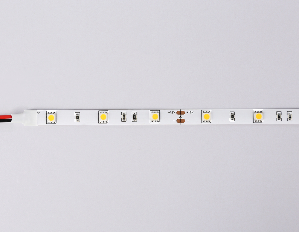 GS1801 5050 30Led/ 7.2W m/ 12V IP20 3000K/ 5000*10*1.87mm (2 конт.)
