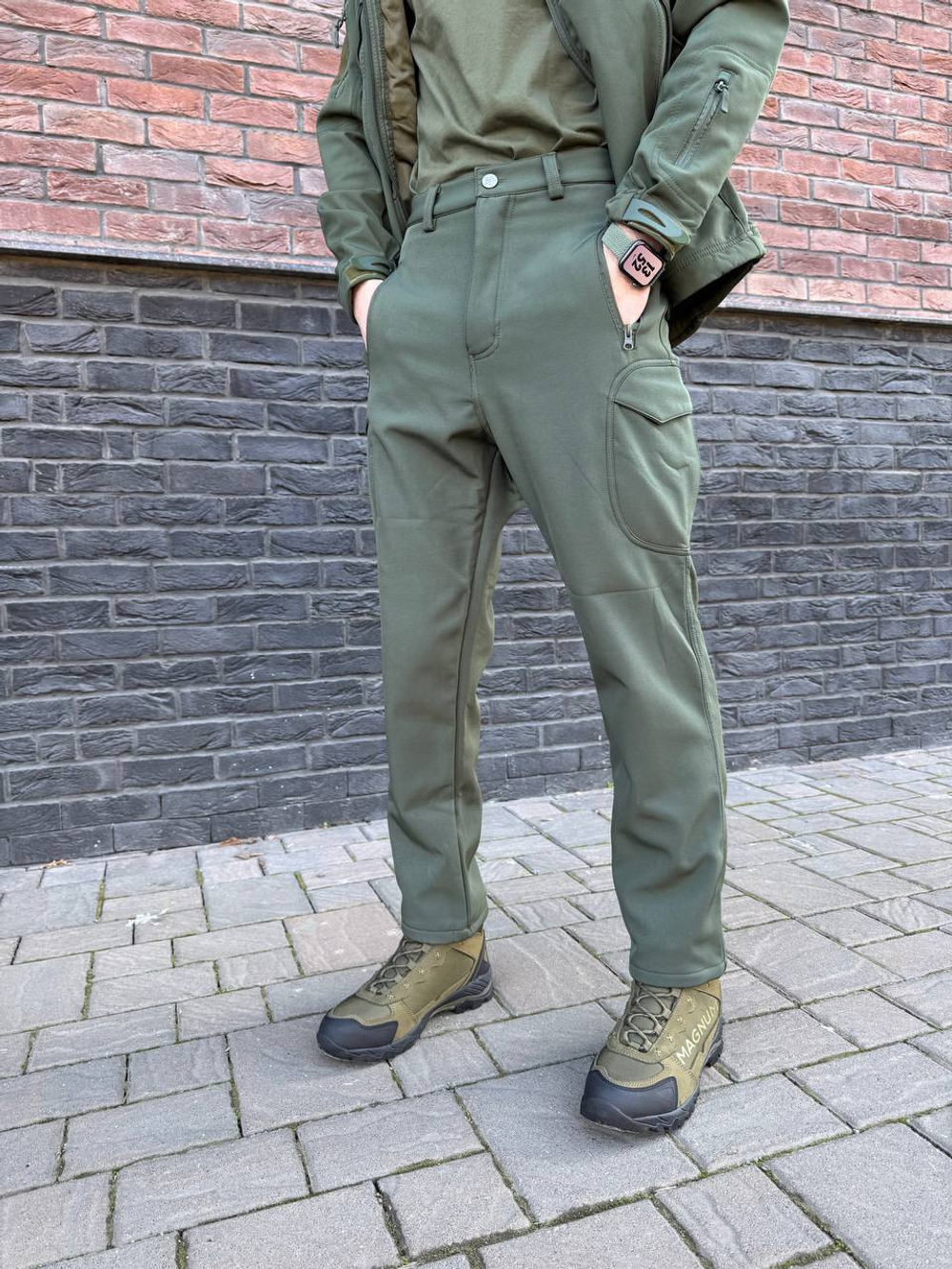 Тактический демисезонный костюм / softshell / олива