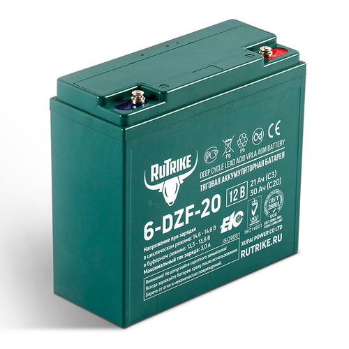 Аккумулятор RuTrike 6-DZF-20 (AGM)
