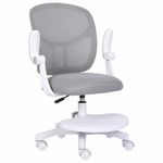 Кресло детское с подставкой для ног BRABIX "Toy MG-205", сетка/ткань TW, серое, 533153