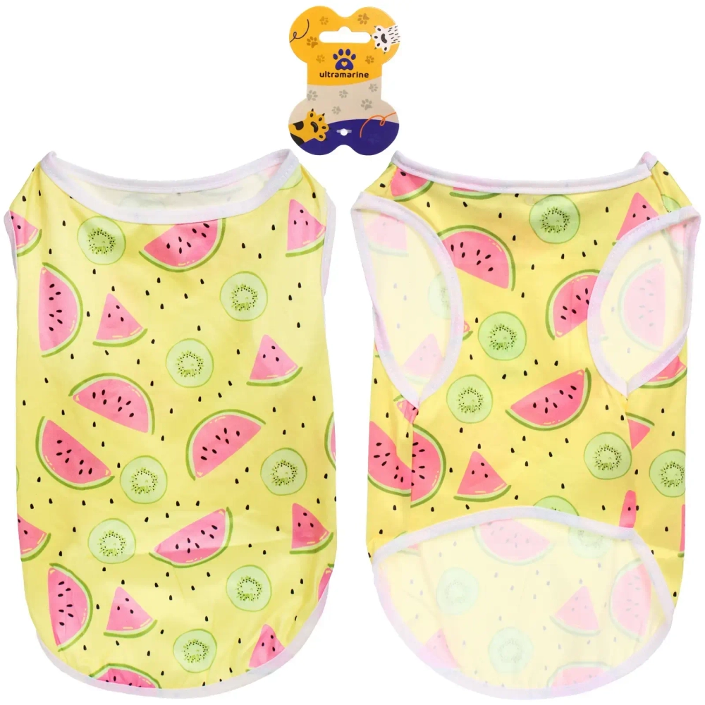 Майка для собак и кошек мелких и средних пород «БРО на стиле», арбузики, размер ХL (длина спинки 36см, объем груди 43см, от 9 до 12кг)