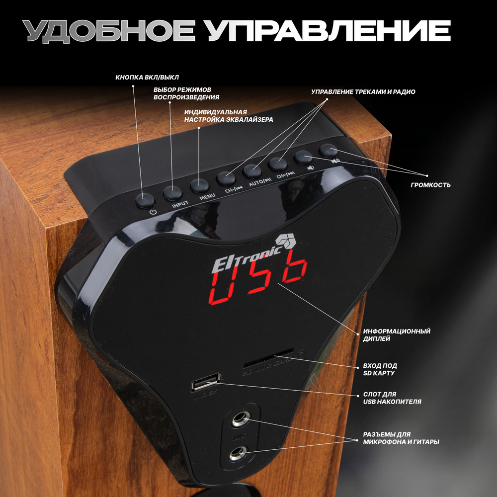 Акустика напольная 2.0 Eltronic ART 20-80 Home Sound 2шт.уп.